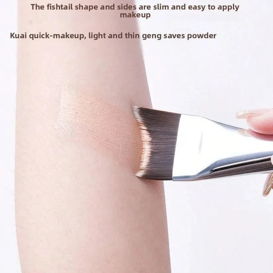 Upgraded Crescent Design Foundation Makeup Brush Ultra-thin Smooth Application Liquid Mask Spatula Makeup Brushes Beauty Tools Pi-Mart
