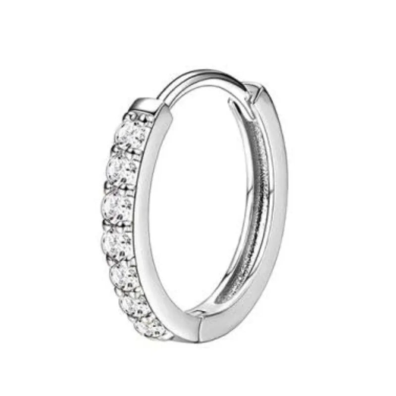 Bobisty 1pc Earrings for Sensitive Ears Surgical Stainless Steel Earrings for Women Dainty Flat Back Earring Stud Hoop Cartilage Pi-Mart