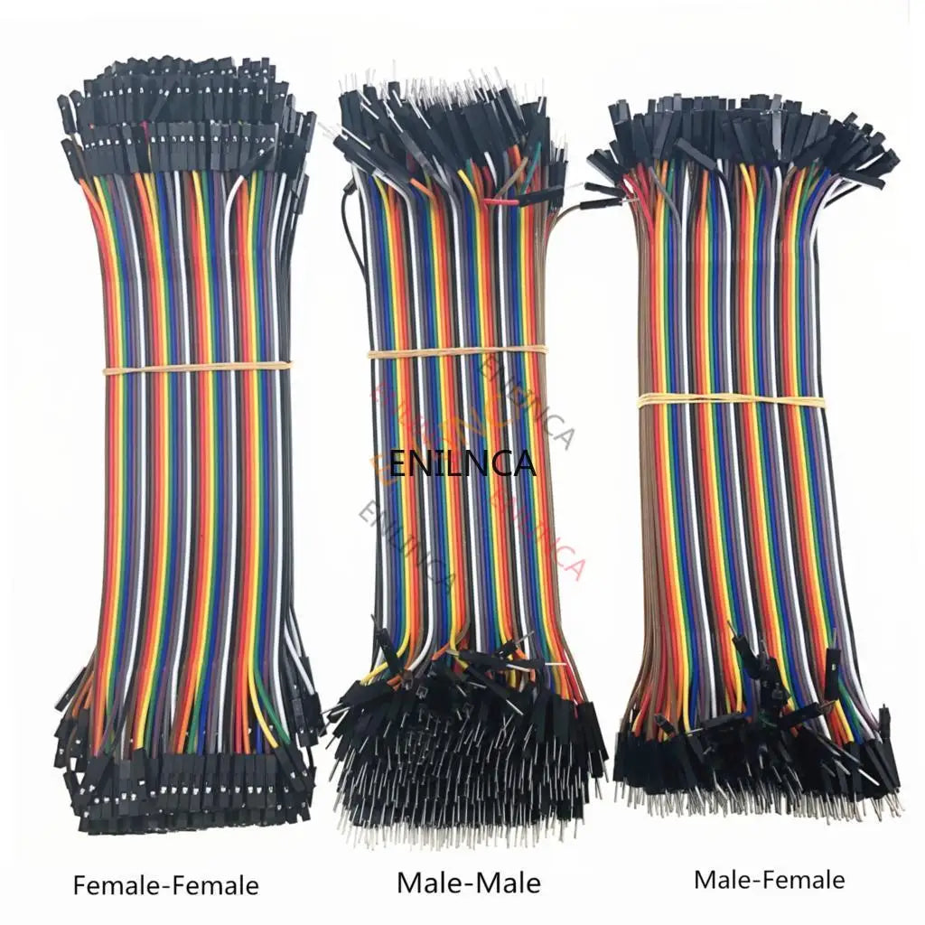40-120pcs Dupont Line 10CM 20CM 30CM 40Pin Male to Male + Male to Female Female to Female Jumper Wire Dupont Cable for  DIY KIT Pi-Mart