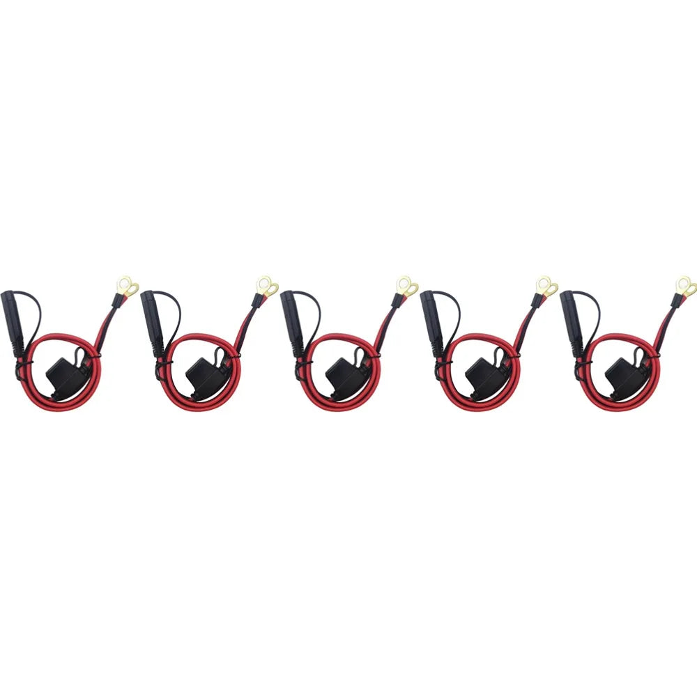 Charger Cable For Motorcycle Battery Terminal To SAE Quick Extension Cable With 10A Fuse O Connector Battery Charger Adapter Pi-Mart