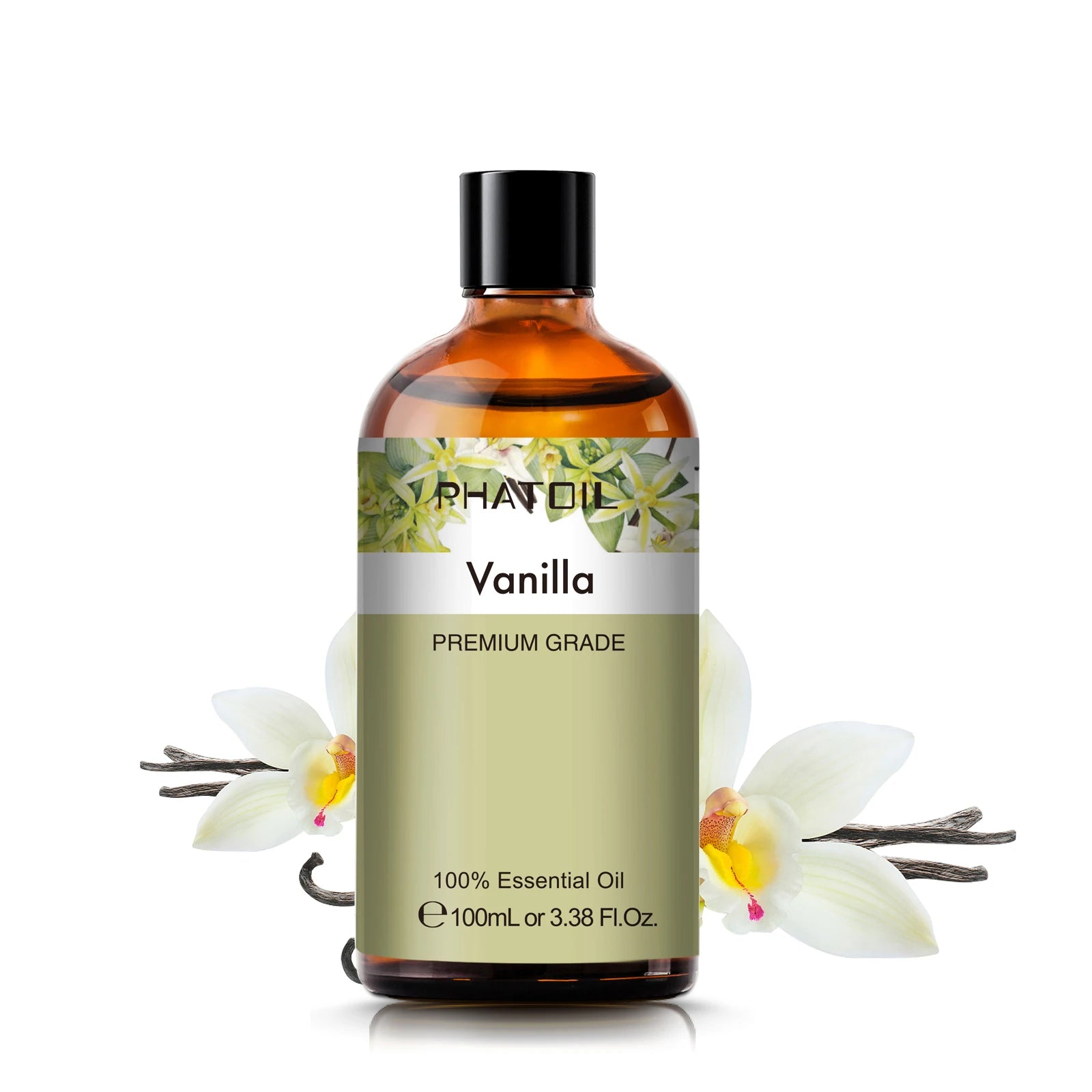 100ML Pure Natural Essential Oils Diffuser for Skin Care Rose Orange Lemon Lavender Rose Geranium Chamomile Avocado Aroma Oil Pi-Mart