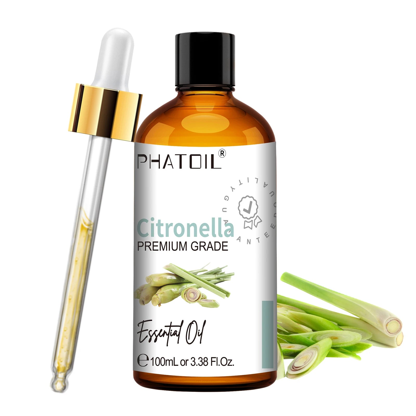 PHATOIL Natural Essential Oil for Diffuser Candle Making-100ml Sandalwood Eucalyptus Citronella Lavender Vanilla Essential Oils Pi-Mart