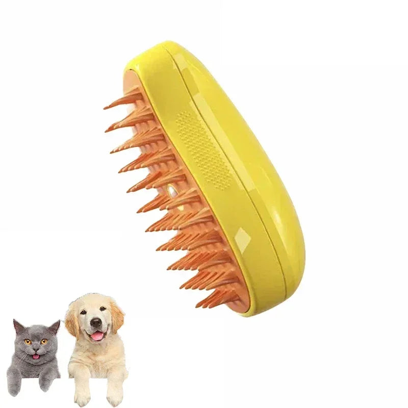 Dog Cat Steamy Brush Steam Brush Electric Sprayer for Massage Pet Grooming Tool Shedding 3 in 1 Electric Sprays Massage Combs Pi-Mart