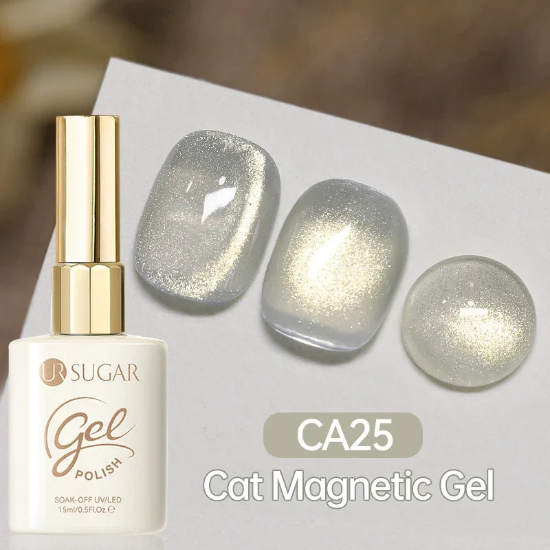UR SUGAR 15ml Cat Magnetic Gel Nail Polish 30 Colors Semi Permanent Magnetic Gel UV/LED Soak Off Painting Vanrish Design Tri Light Beauty