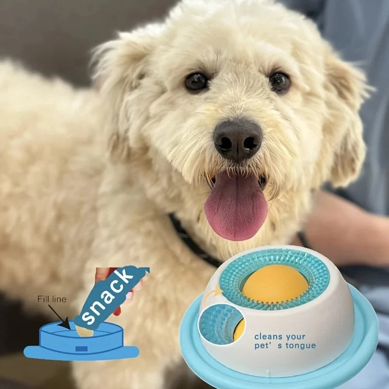 Pet Lick Mat Yogurt Licking Plate Slow Feeder for Dogs & Cats - Interactive Snack Bowl, Promotes Dental Health, Pet Licking Mat Pi-Mart
