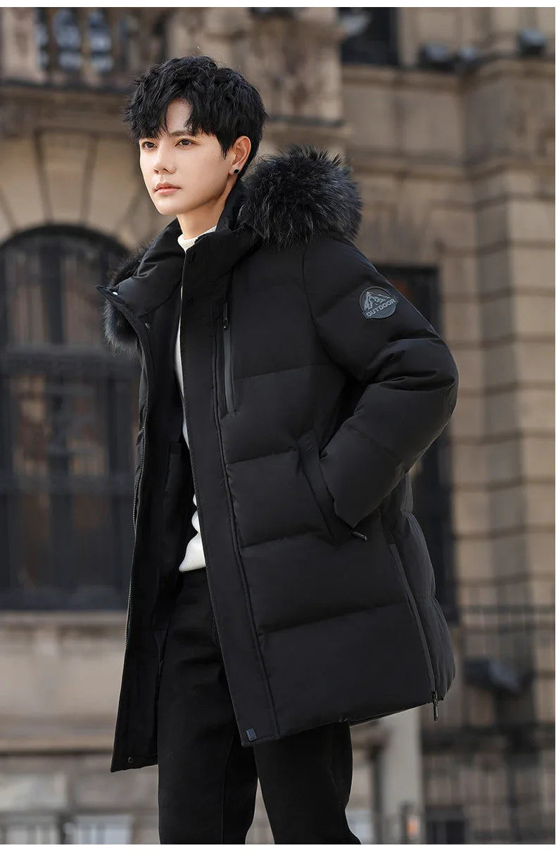 High Brand White Goose Down Jacket Coat Parka Men's Clothing Winter Padded Puffer Jackets Luxury Hooded Padding Outerwear HWY309 Pi-Mart