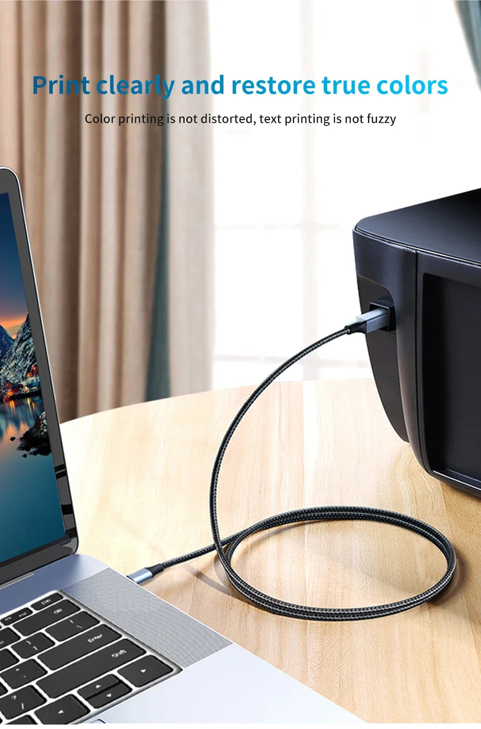 USB C to USB B 2.0 Printer Cable Electronic Organ Cable Type C USB B for Computer Laptop Phone to Fax Machine Scanner Universal Pi-Mart