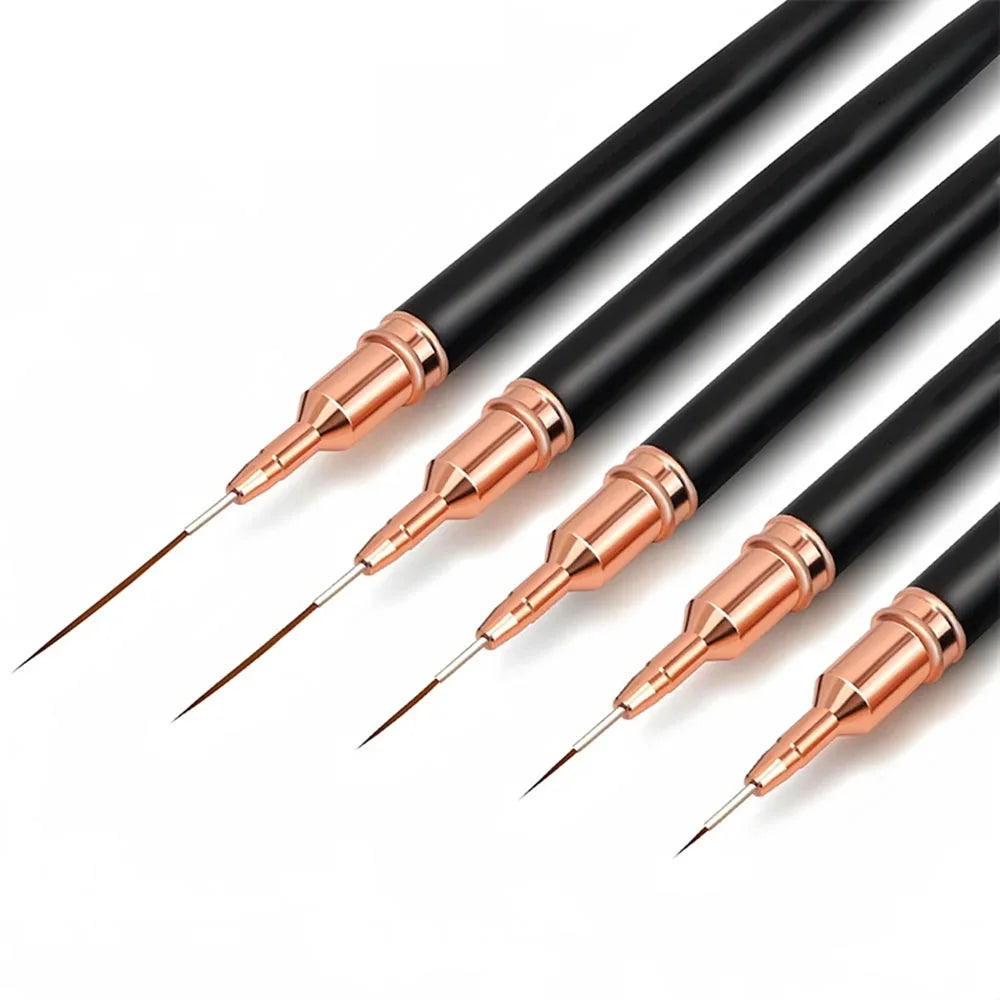 Nail Brush Pen 5pcs/set Nail Art Liner Brushes Set Elongated Striping Drawing Professional Tri Light Beauty