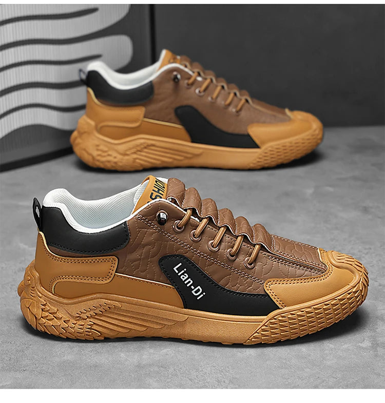 Spring and Autumn Fashion Elastic Band Sneakers for Men, Versatile Trendy Casual Shoes, Student Running Shoes, Soft-Soled Lightweight Men's Shoes Pi-Mart