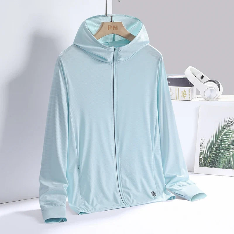 YJKVUR Unisex Summer New UPF 50+ UV Sun Protection Hoodie Jacket Men Women Lightweight Hiking Outdoor Long Sleeve Sun Shirt Coat LadyShow.Store