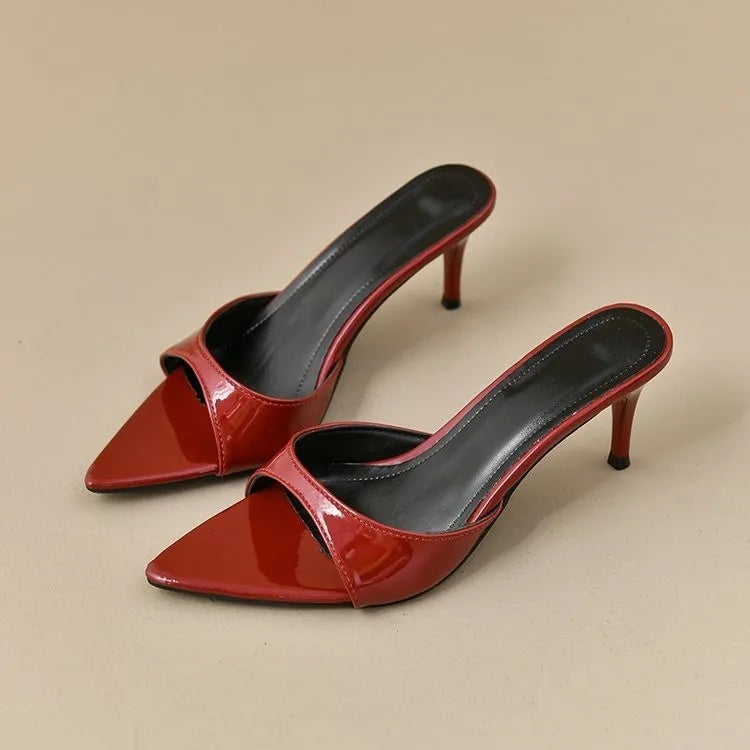 Women's High Heels Summer Slippers Women Sandals Fashion Classic Pointy Open Toe Stiletto Heels Sexy 2025 High-heeled Slippers LadyShow.Store