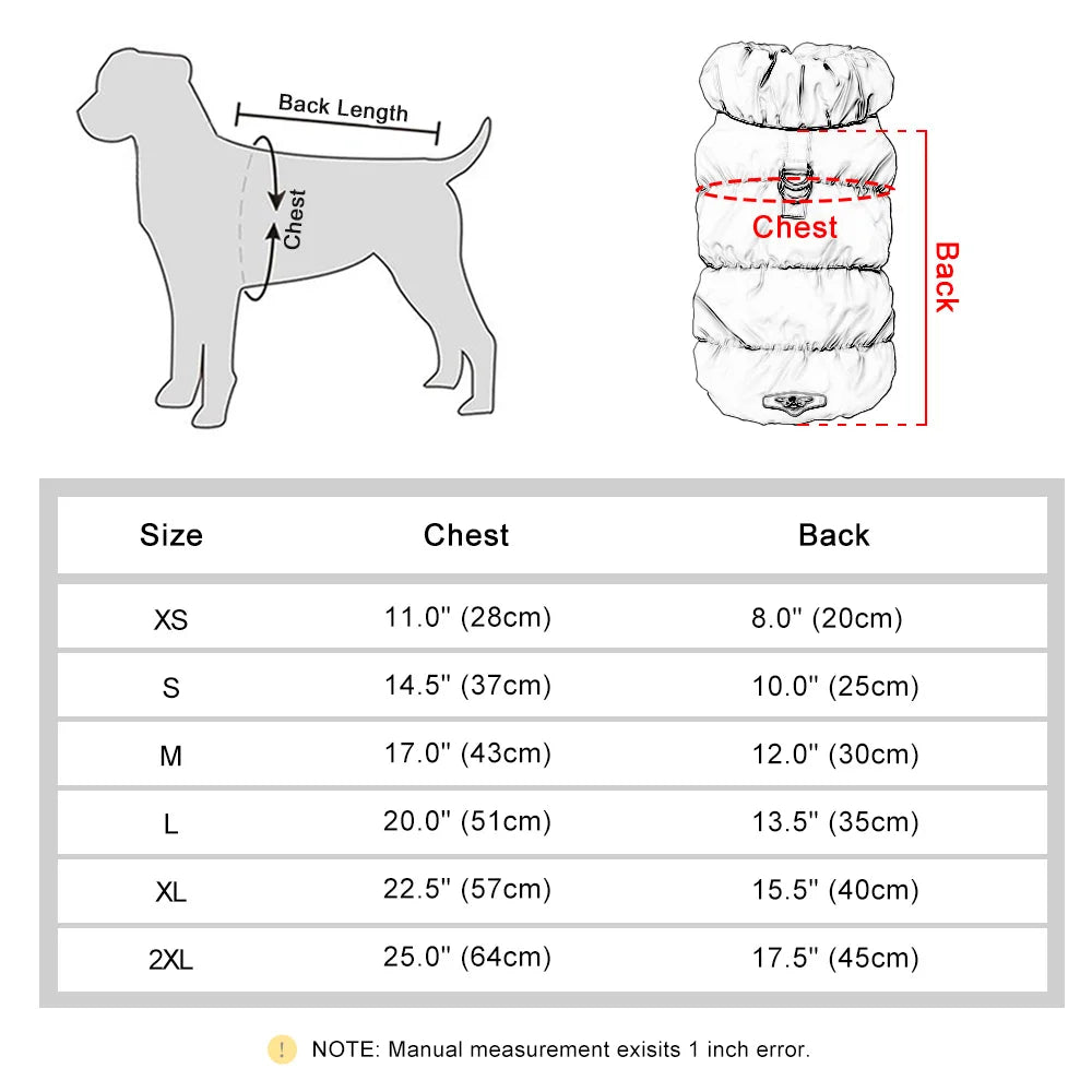 Soft Warm Dog Clothes Winter Padded Puppy Cat Coat Jacket For Small Medium Dogs Chihuahua French Bulldog Poodle Vest Pet Outfit Pi-Mart