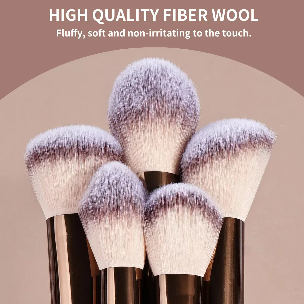 13PCS Makeup Brush Set Foundation Concealer Powder Eyeshadow Blush Brush Kabuki Blending Cosmetic Beauty Tool for Face Tri Light Beauty
