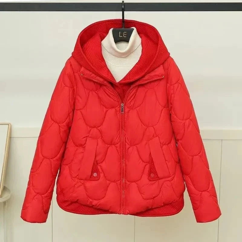 2025 Fashion Coats Korean Style Loose Cropped Coat Women Jacket Women Parkas Warm Puffer Jackets Casual Coat New Winter Clothes LadyShow.Store