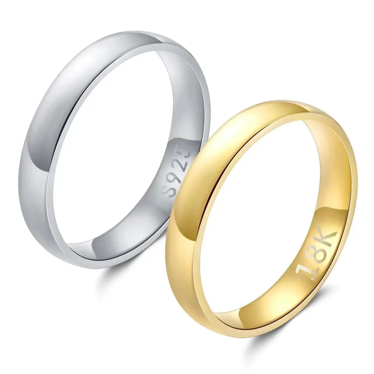 Gold Plated Ring Colour Fashion Women's Simple Couple's Wedding Ring Engagement Jewellery Gift Pi-Mart