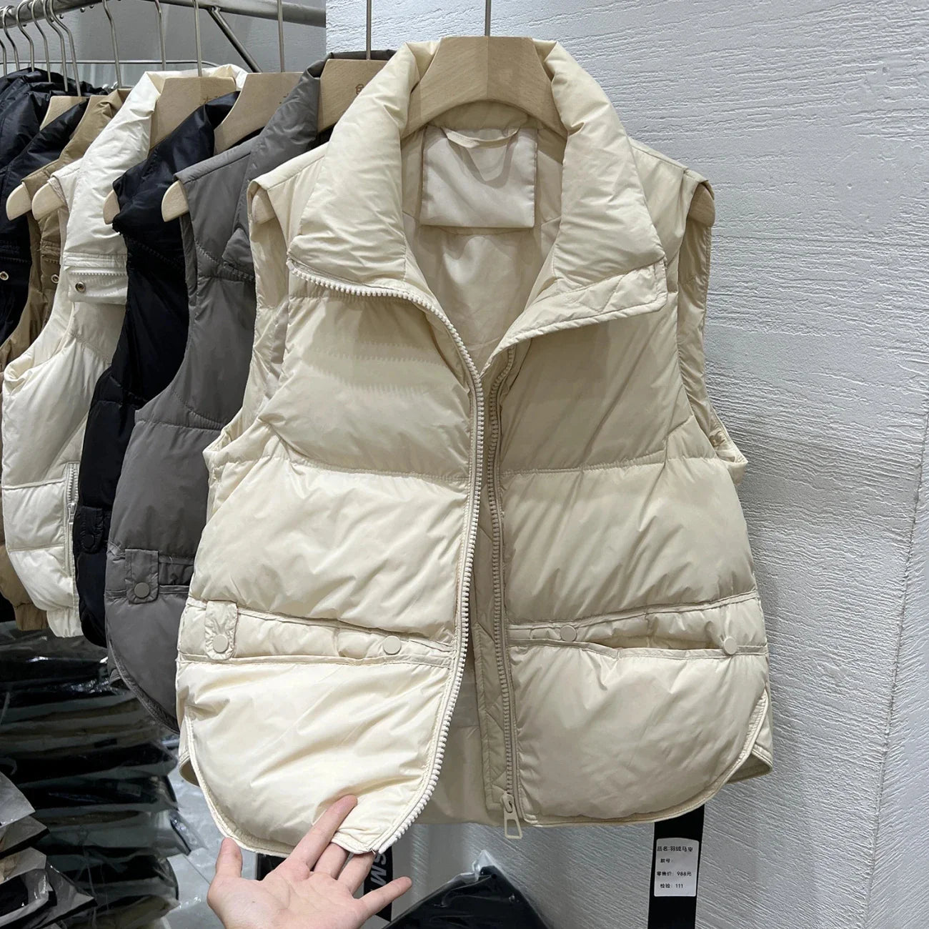 Women Autumn Winter Down Cotton Vest Jacket 2025 New Women Loose Stand Collar Vest Coat Women Short Vest Jacket Cotton Waistcoat LadyShow.Store