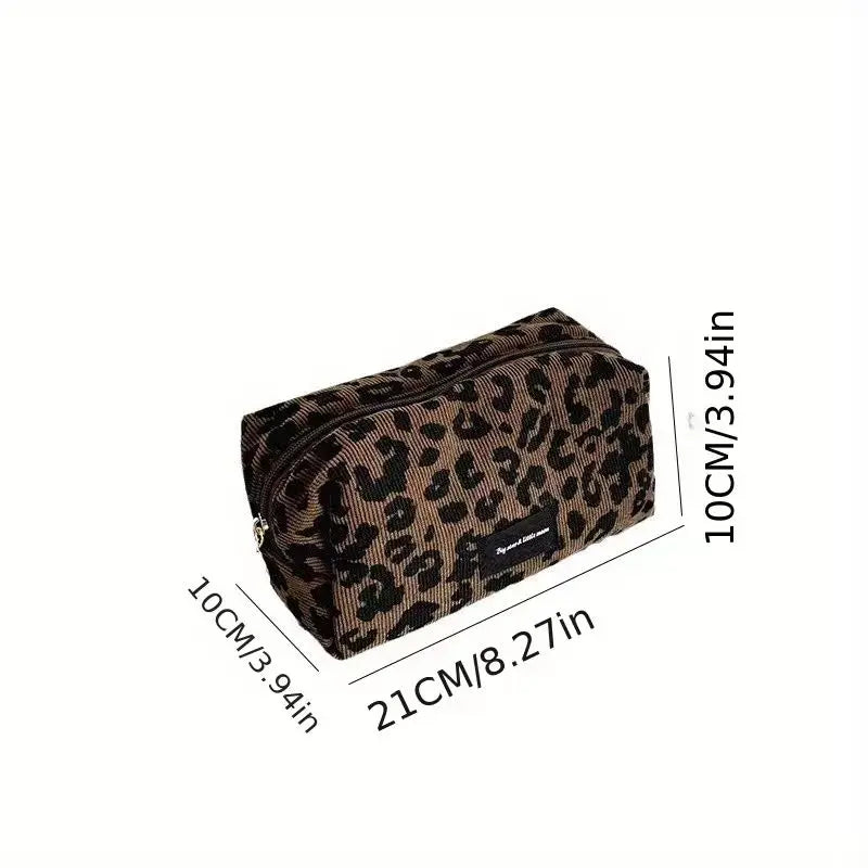 Unique Leopard Print Makeup Bag • Large-Capacity Cosmetic Organizer • Lipstick Storage Pouch Pi-Mart