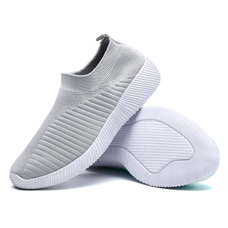 Women Vulcanized Shoes High Quality Women Sneakers Slip On Flats Shoes Women Loafers Plus Size 43 Walking Flat LadyShow.Store
