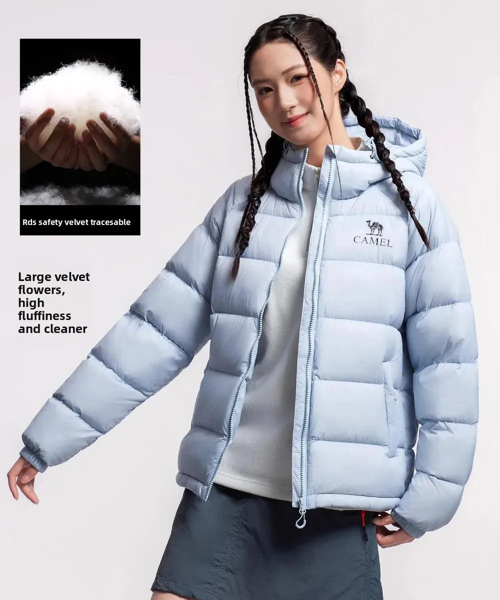 GOLDEN CAMEL Outdoor Down Jackets Unisex Women's Winter Coats High-loft Windproof Warm Duck Down Padding Puffer Jacket Camping LadyShow.Store