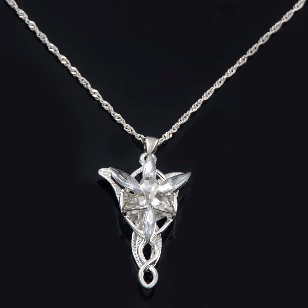 Movie The Lord Arwen Evenstar Necklace Elf Princess Arwen Twilight Star Crystal Pendant Necklaces for Women Choker Jewelry Gift Pi-Mart
