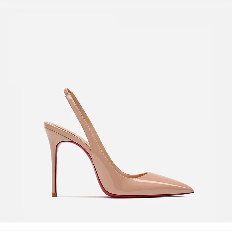 Heeled sandals Red Shiny Bottoms Naked color luxury Hollow 2026 New Elegant High Heels Sexy Slingbacks Ladies Shoes Women shoes Pi-Mart