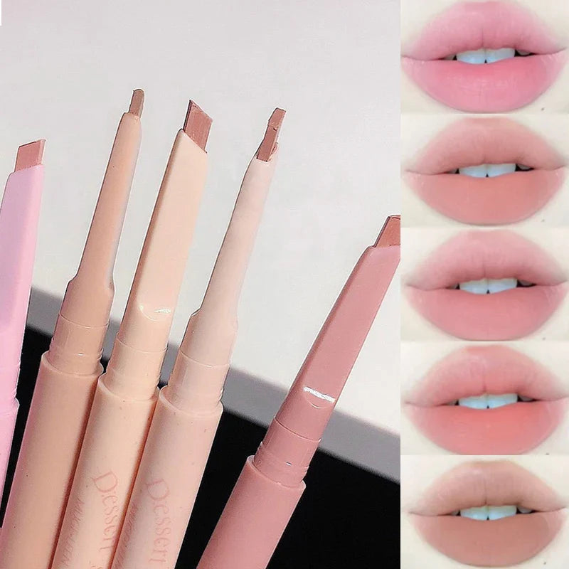 Dessert Lip Liner Automatic rotating waterproof lasting no color outline lip lipstick pen LadyShow.Store