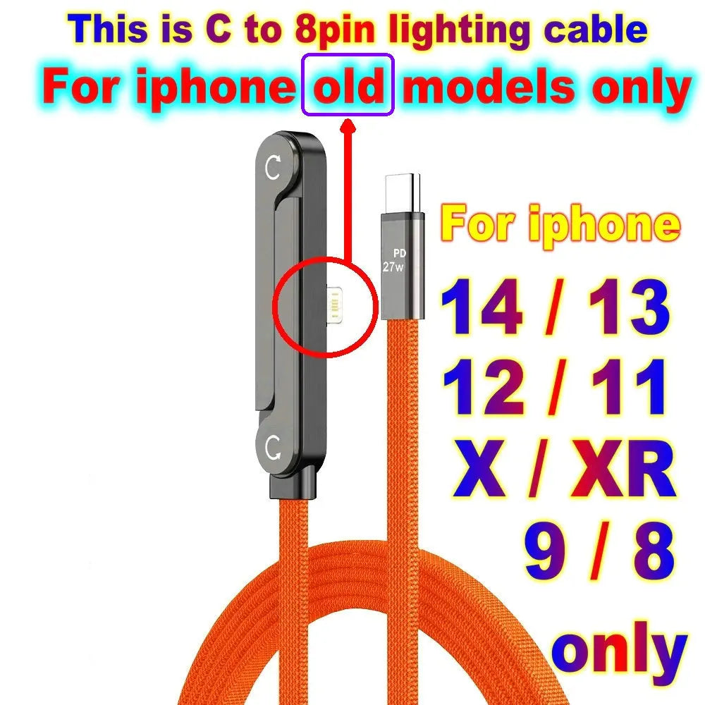 USB Type C Flat Phone Charger Fast Charging Cable C Kick Cable Stand Invisible Support Foldable Holder Charge Bracket For iPhone Pi-Mart