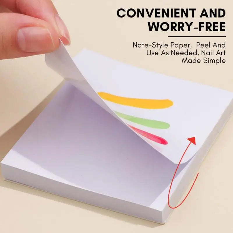 50Pcs Gel Nail Polish Palette Paper Disposable Nail Art Sticker Gel Polish Mixing Drawing Paper DIY Display Manicure Tools Tri Light Beauty
