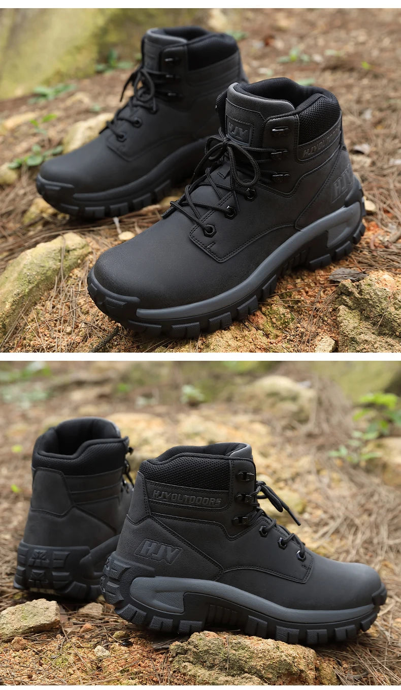 New Men's Boots Fashion Outdoor Boots Breathable Hiking Boots Autumn Shoes Sneakers Lightweight Non-slip Men Desert Ankle Boots Pi-Mart