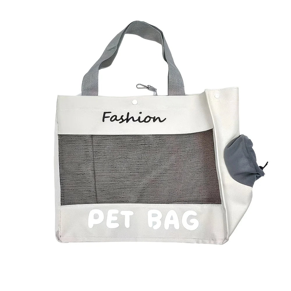 Fashion Portable Pet Tote Bag Breathable Mesh Cat Dog Shoulder Bag Outdoor Travel Handbag Small Puppy Kitten Transport Bag Pi-Mart