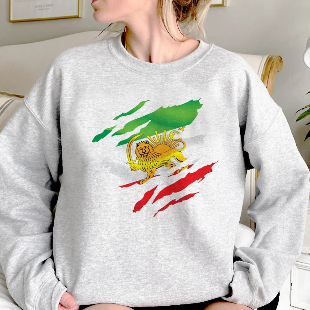 Iran hoodies women gothic 2023 Korean style aesthetic sweatshirts women vintage Pullover LadyShow.Store