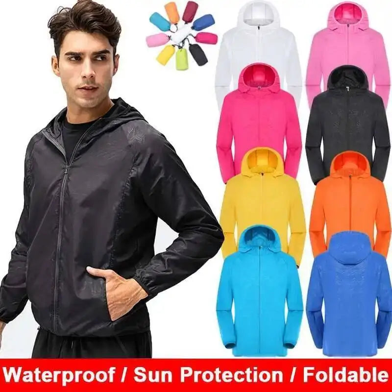 Fishing Rain Wind Breaker Coat For Men Women Waterproof Jacket Hiking Climbing Clothes Sun Protection Quick Dry Rain Coat Pi-Mart