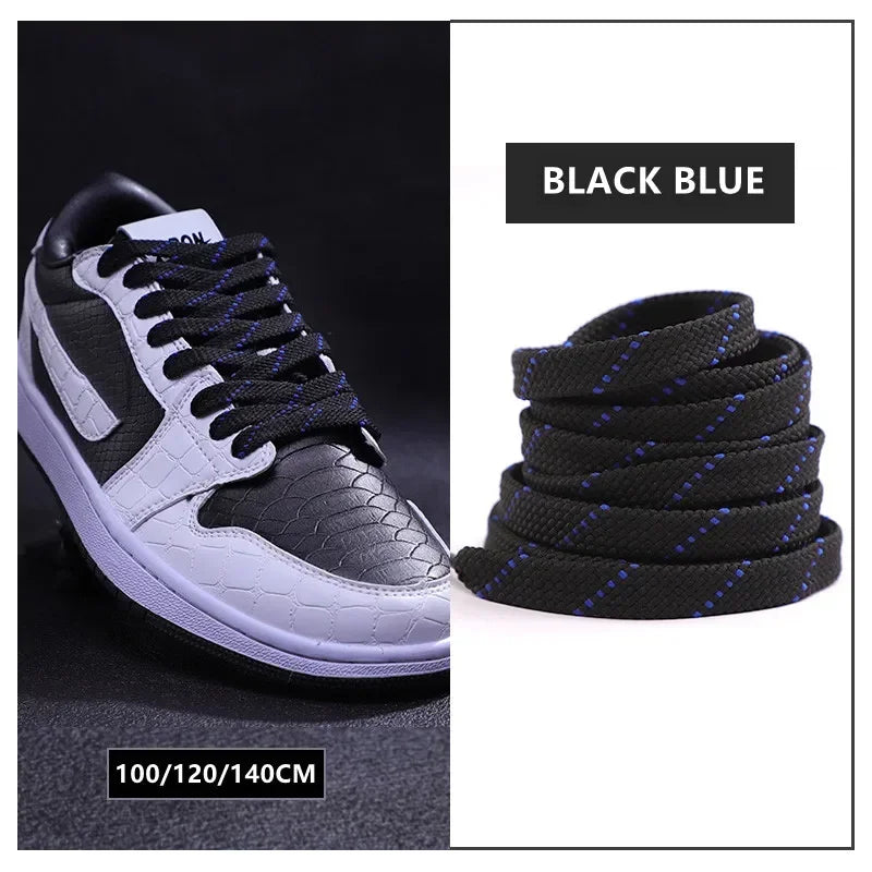 Classic Shoelaces for Sneakers Flat Mixed-colors Shoe laces AF1/AJ Shoelace Elastic Laces Shoes 100/120/140CM Strings 1Pair Pi-Mart