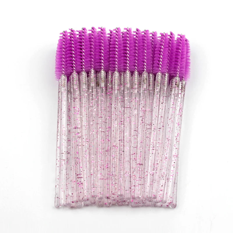 5/50Pcs Black Lashes Brush Cosmetics False Eyelashes Supplies Reusable Makeup Brushes Eyebrow Brush Mascara Wands Make Up Tools Pi-Mart