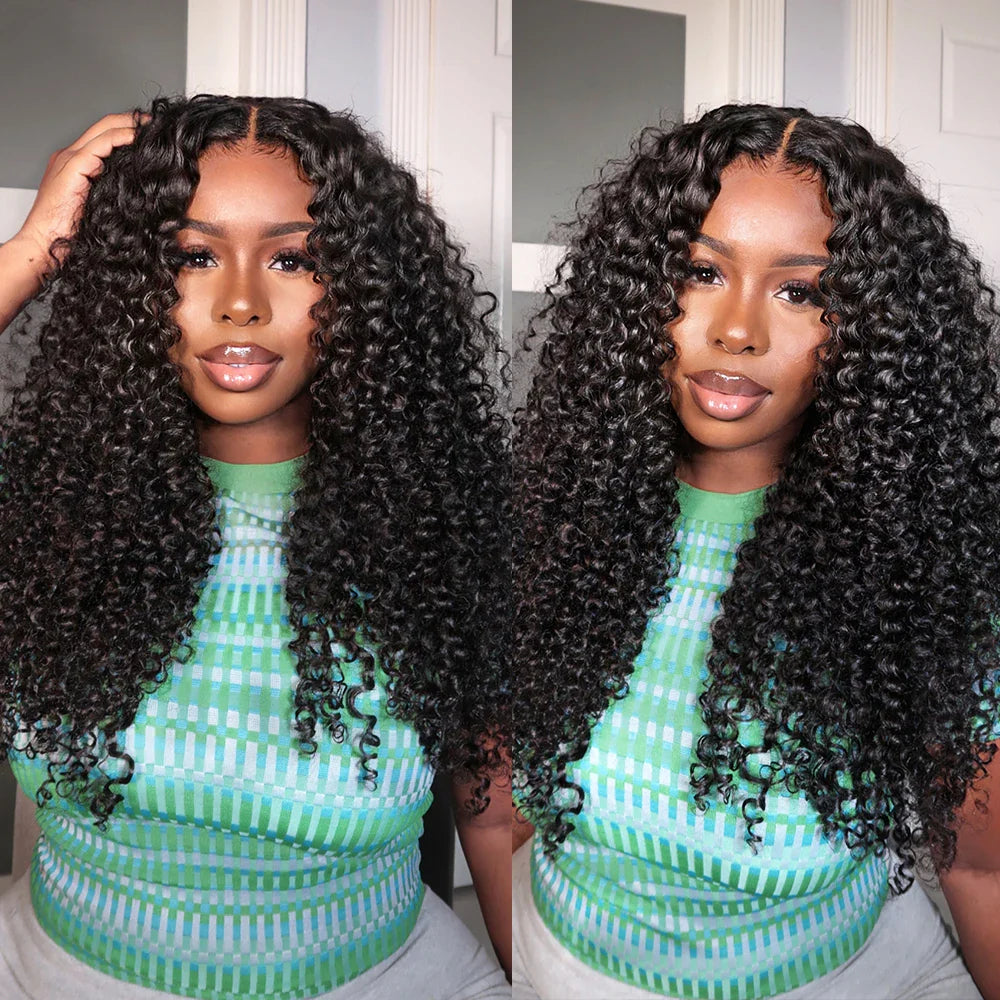 250% Kinky Curly Wigs Human Hair Afro Curly 13x6 HD Lace Frontal Wig Wear Go Glueless 5x5 Lace Front Human Hair Wigs on Sale LadyShow.Store