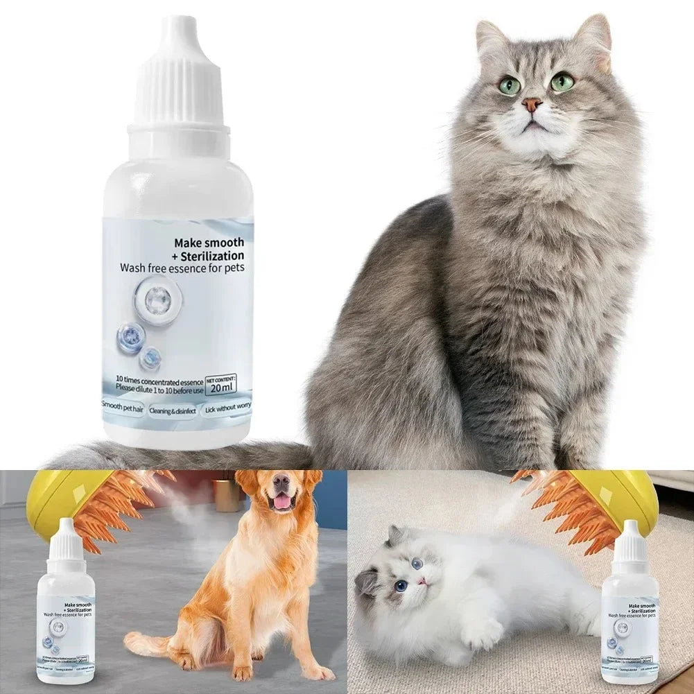 Dog Cat Steamy Brush Steam Brush Electric Sprayer for Massage Pet Grooming Tool Shedding 3 in 1 Electric Sprays Massage Combs Pi-Mart