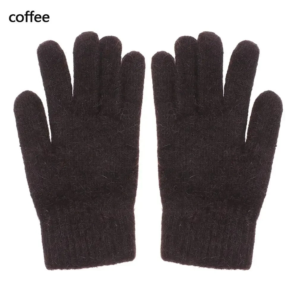 Fashion Elastic Outdoor Warm Thick Winter Gloves Mittens Full Finger Gloves Pi-Mart