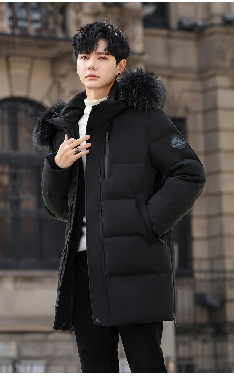 High Brand White Goose Down Jacket Coat Parka Men's Clothing Winter Padded Puffer Jackets Luxury Hooded Padding Outerwear HWY309 Pi-Mart