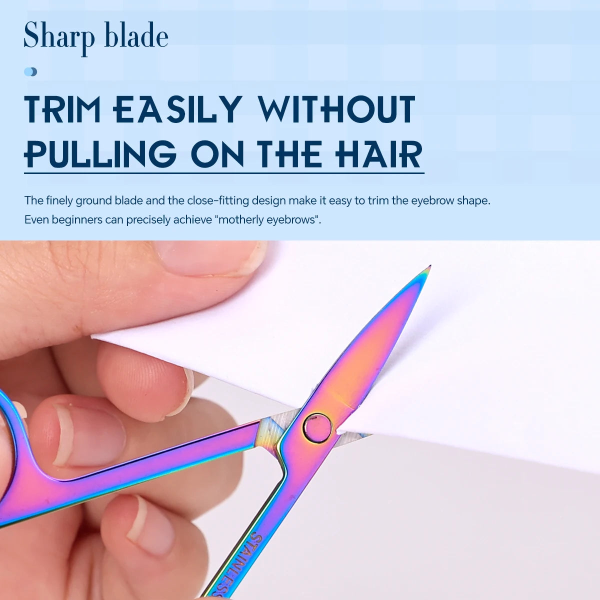 1 PCS Multi-purpose Small Beard Scissors Eyebrow Scissors Colorful Trimming Tool for Nails & Cuticle Pi-Mart