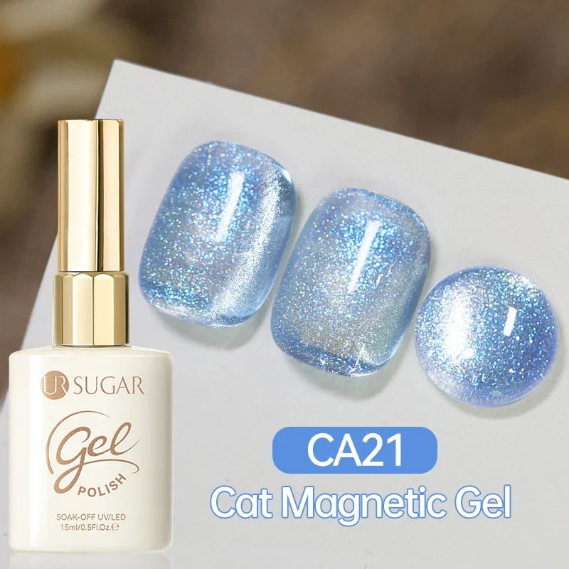 UR SUGAR 15ml Cat Magnetic Gel Nail Polish 30 Colors Semi Permanent Magnetic Gel UV/LED Soak Off Painting Vanrish Design Tri Light Beauty