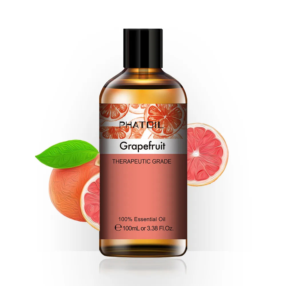 100ML Pure Natural Essential Oils Diffuser for Skin Care Rose Orange Lemon Lavender Rose Geranium Chamomile Avocado Aroma Oil Pi-Mart