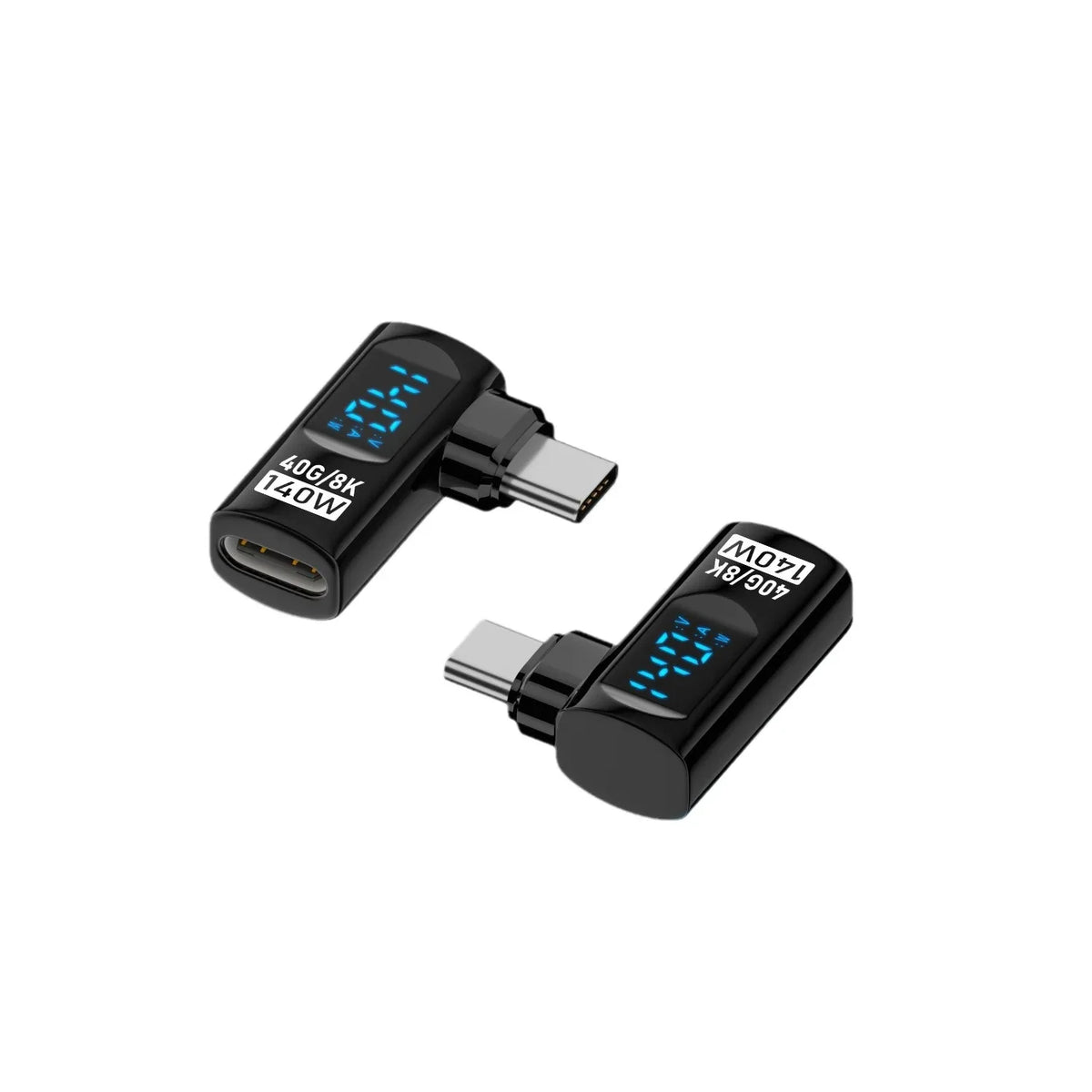 90 Degree USB C Adapter Right Angle U Shape Type C Adapter 40Gbps Data Transfer PD 140W USB4.0 8K 60Hz Video for Thunderbolt 3/4 Pi-Mart