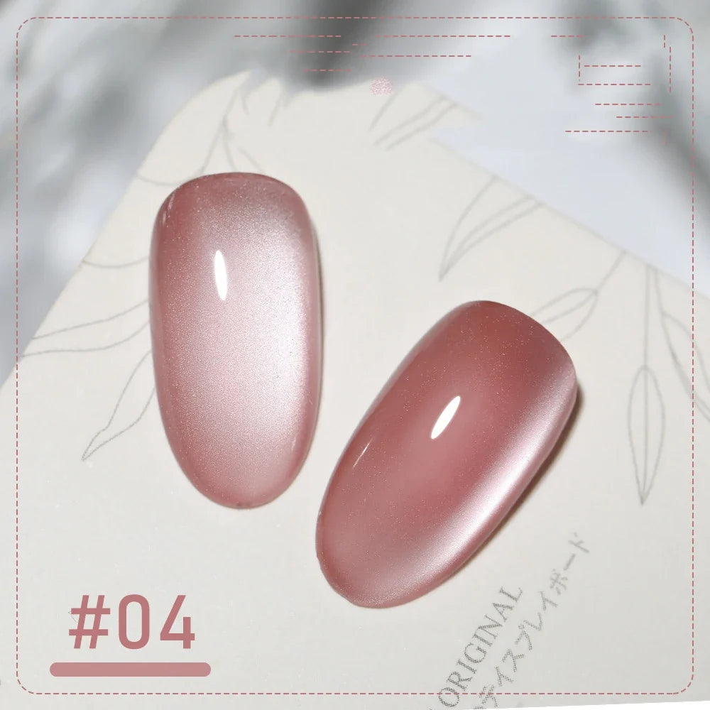 5g/Bottle White Moonlight Nail Cat's Eye Gel Magnetic Satin Gel Polish 9-Colors Soak Off Glitter Phototherapy Manicure Varnish Tri Light Beauty