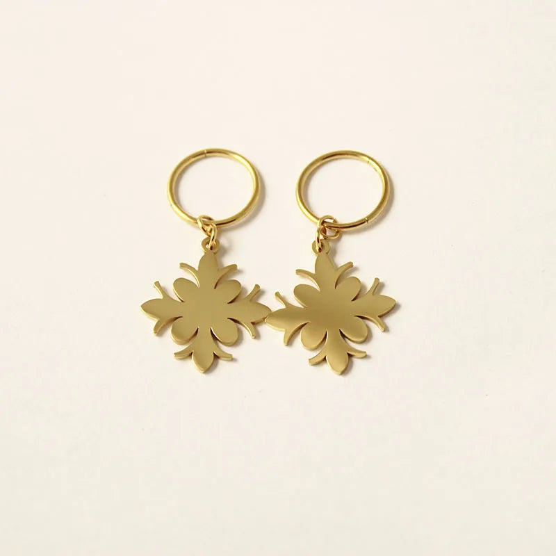 New Zealand Kiribati Hawaii Coconut Tree Shape Earrings for Women Girls Gold Color Stainless Steel Jewelry Gift Pi-Mart
