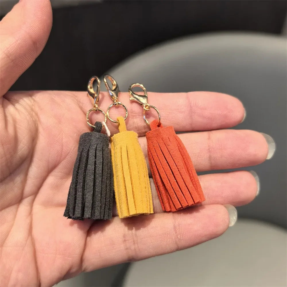 1Pcs Autumn Winter Maillard Tassel Pendant Shoe Charms Leather Flower Shoelace Buckle Sports Shoe Decoration Accessory Buckle Pi-Mart