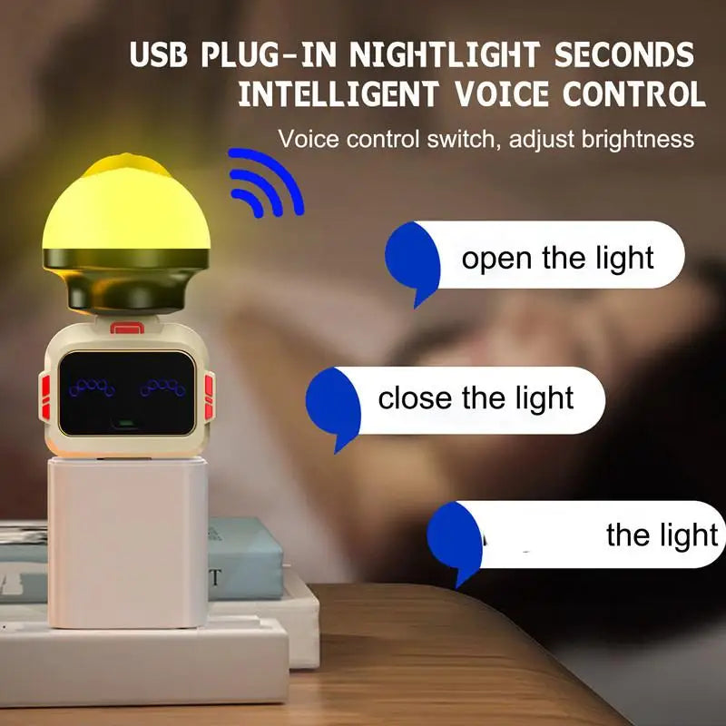 Voice Control Smart USB Socket Converter Lamp Protection Lights Switch Expansion Docking Station -English Voice Control Socket Pi-Mart