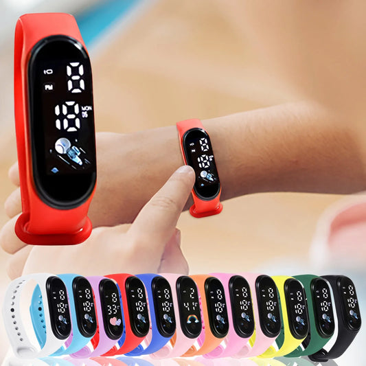 Kawaii Smart Watch For Kids Fashion Outdoor Waterproof Sports Kids' Watches Boy Girls Digital Watches Silicone montre enfant LadyShow.Store
