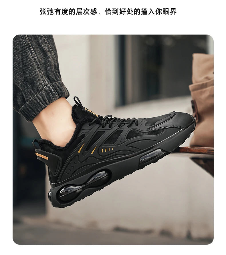 Couples casual sports shoes autumn winter warm plush cotton shoes Men Women fashion outdoor soft sole light racing running shoes Pi-Mart
