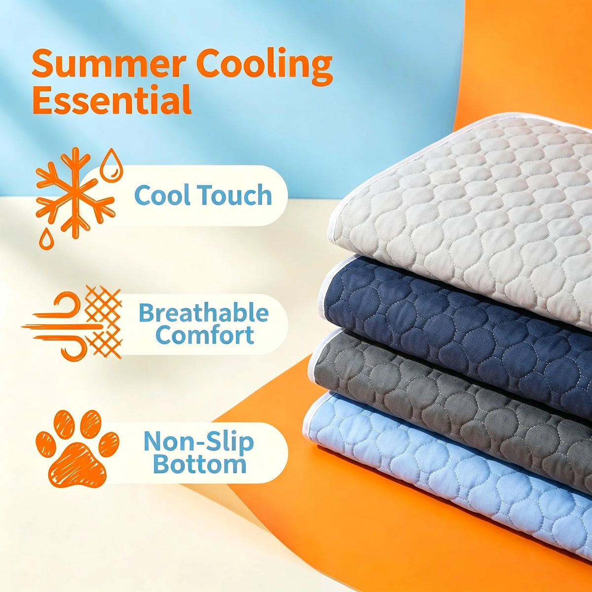Dog Pee Reusable Pad Blanket Summer Cool Washable Puppy Training Absorbent Diaper Pet Bed Urine Mat Car Seat Cover Pet Supplies Pi-Mart