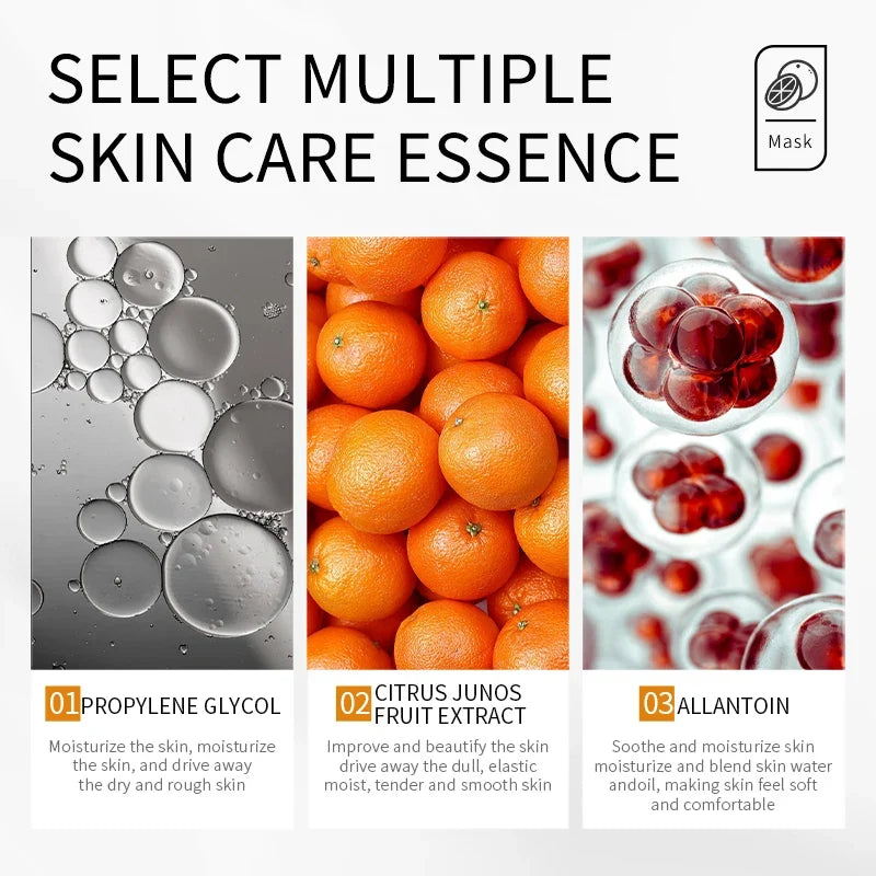 Vitamin C Facial Mask Remove Blackheads Shrink Pores Brightening Skin Soothing Moisturizing Korean Beauty Skincare Products Tri Light Beauty